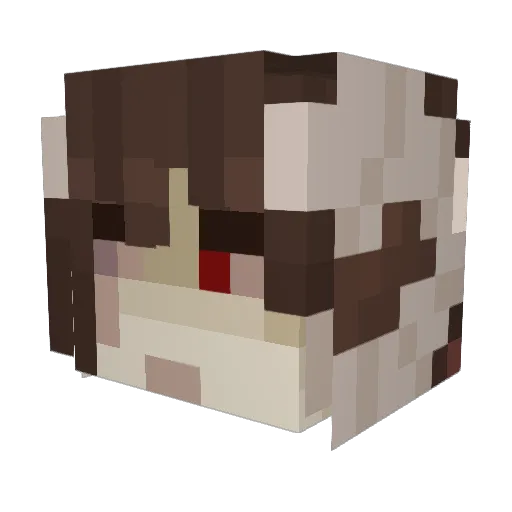 AmenableMother Minecraft avatar head, 3D render