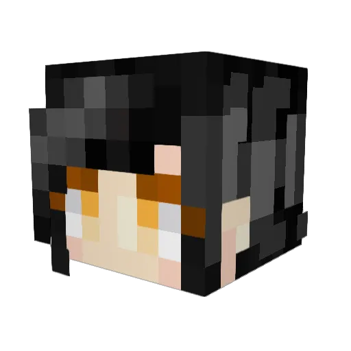 Amenboo Minecraft avatar head, 3D render