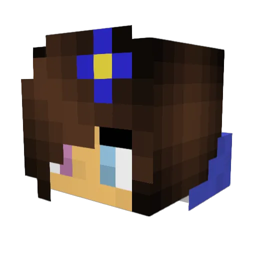 Amenda Minecraft avatar head, 3D render