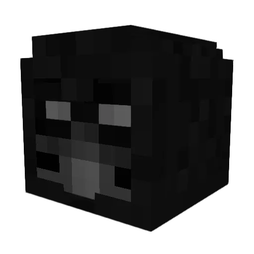 Amendz Minecraft avatar head, 3D render