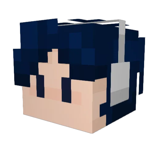 AmeowaCat Minecraft avatar head, 3D render