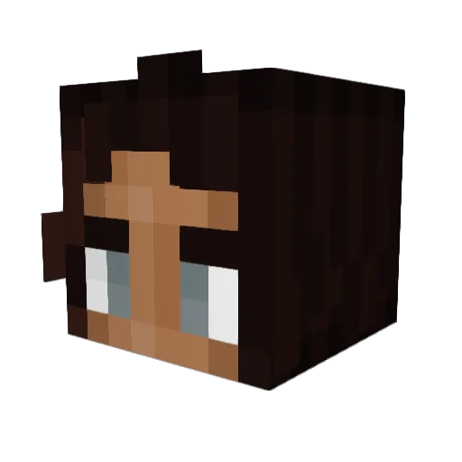 Amepinia Minecraft avatar head, 3D render