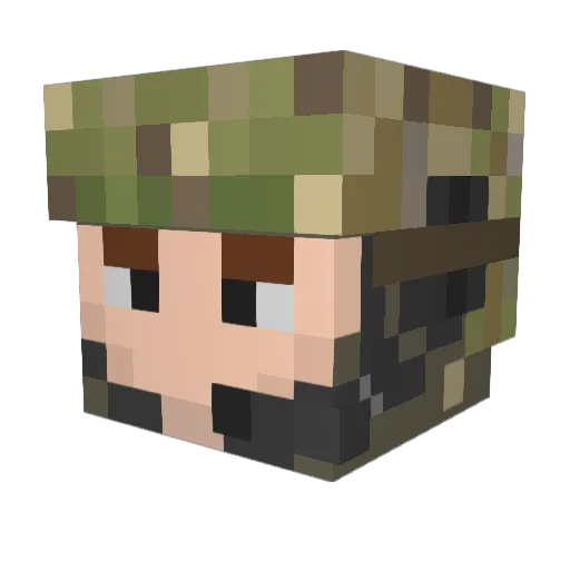 American4Life76 Minecraft avatar head, 3D render
