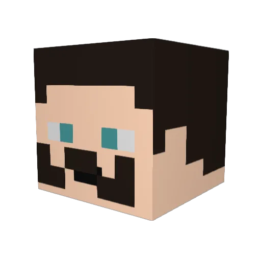 AmericanGaming60 Minecraft avatar head, 3D render