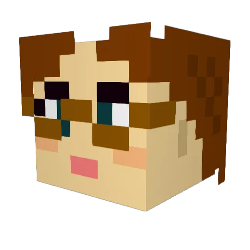 AmericanGyro Minecraft avatar head, 3D render