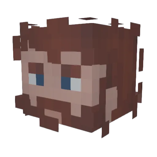 AmericanSimp Minecraft avatar head, 3D render