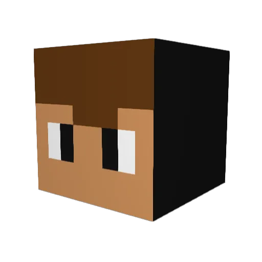 Americanflag19 Minecraft avatar head, 3D render