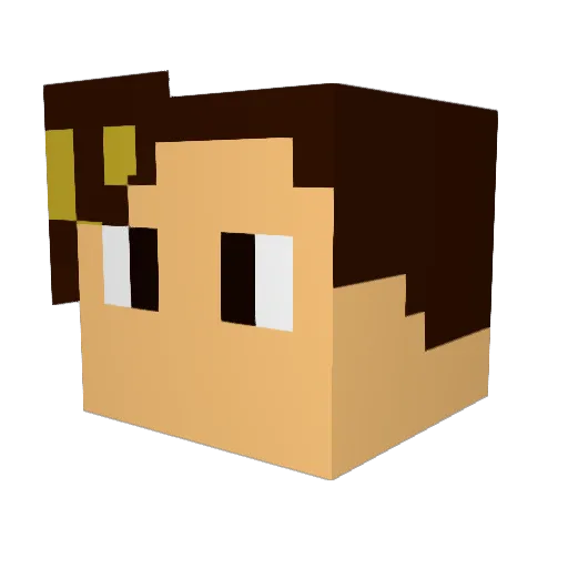 Americanuck Minecraft avatar head, 3D render