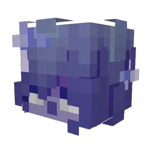 Ameshisa Minecraft avatar head, 3D render