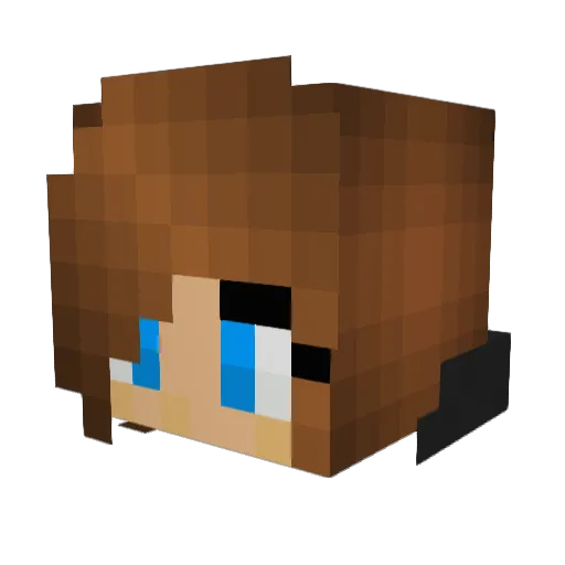 Amester22 Minecraft avatar head, 3D render