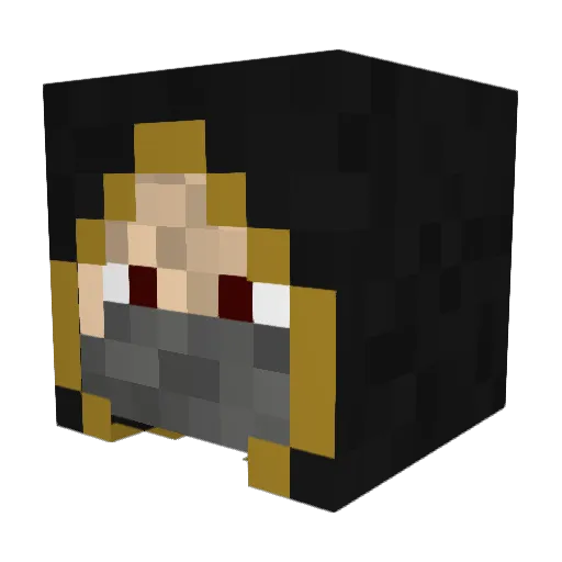 Amestor Minecraft avatar head, 3D render