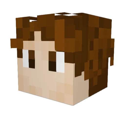 Amesys Minecraft avatar head, 3D render