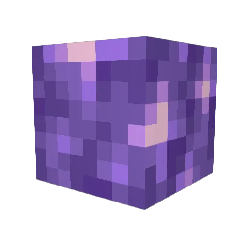 Amethist Minecraft avatar head, 3D render