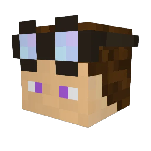 Amethoqep Minecraft avatar head, 3D render
