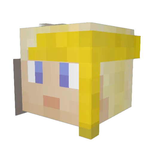 Amethyst007 Minecraft avatar head, 3D render