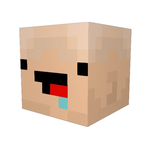 Amethyst98 Minecraft avatar head, 3D render