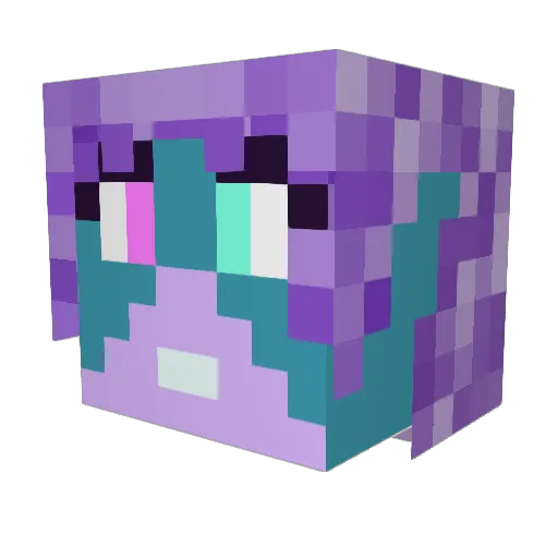AmethystOracle Minecraft avatar head, 3D render