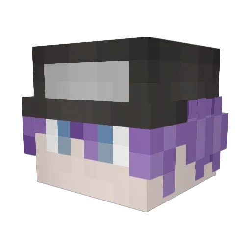 AmethystPrince Minecraft avatar head, 3D render
