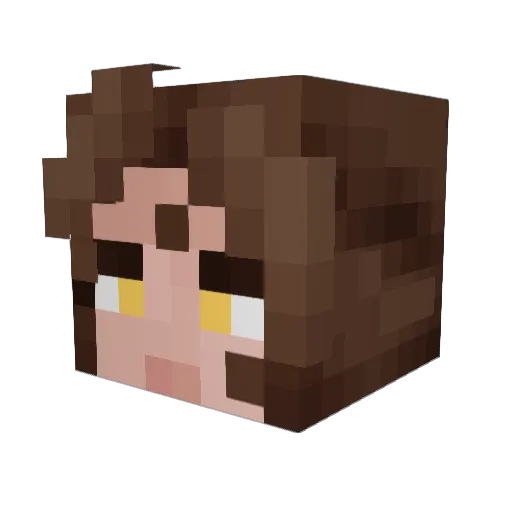 AmethystTP Minecraft avatar head, 3D render