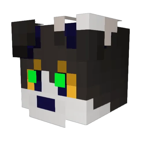AmethystWings Minecraft avatar head, 3D render