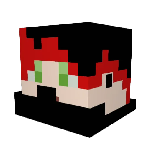 Amethyst_Blu Minecraft avatar head, 3D render