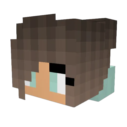 Ametra07 Minecraft avatar head, 3D render