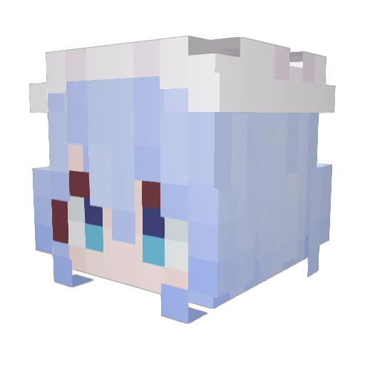 AmetsVela Minecraft avatar head, 3D render