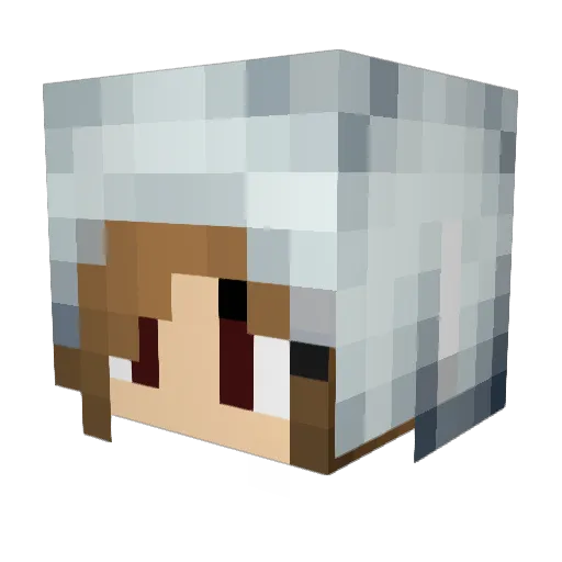 Ameyna Minecraft avatar head, 3D render