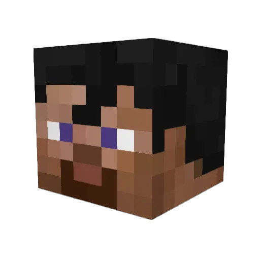 Ameyzing Minecraft avatar head, 3D render