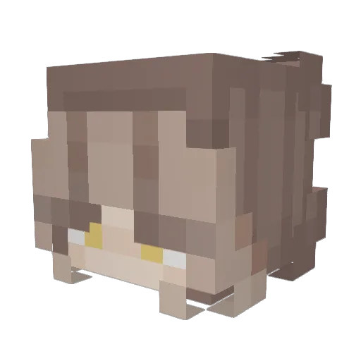 Amfer89 Minecraft avatar head, 3D render