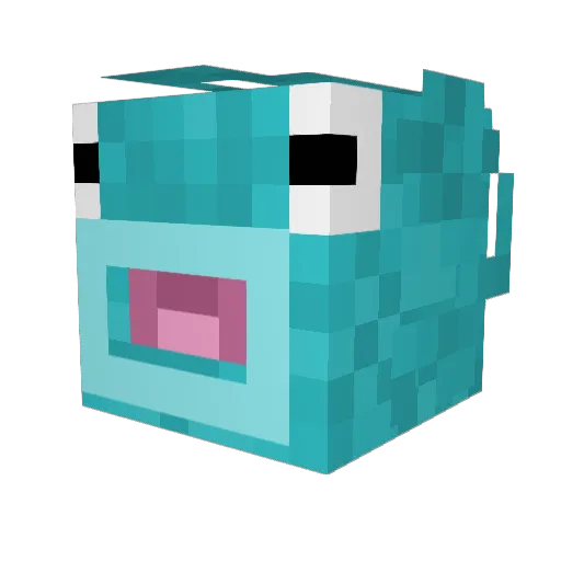 Amfetaminek Minecraft avatar head, 3D render