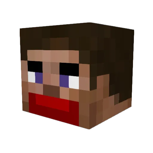Amfindel Minecraft avatar head, 3D render