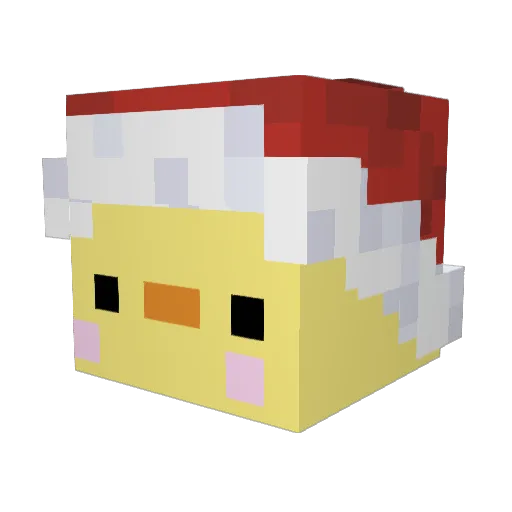 Ami369 Minecraft avatar head, 3D render