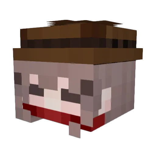 AmiDeExplora Minecraft avatar head, 3D render