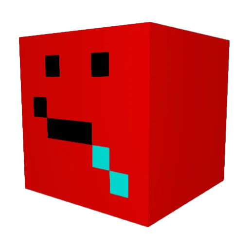 AmiGuSuS Minecraft avatar head, 3D render