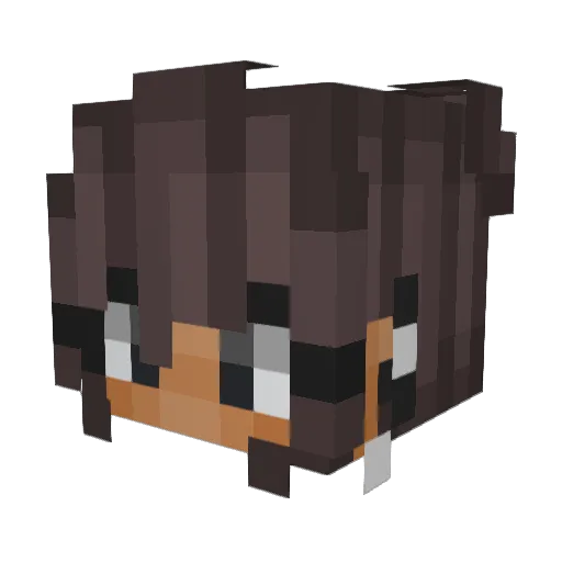 AmiKiya Minecraft avatar head, 3D render