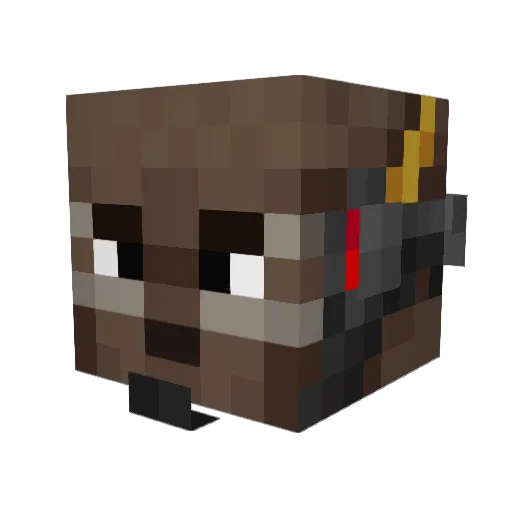 AmiKurza Minecraft avatar head, 3D render