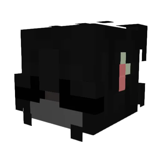 AmiMajami Minecraft avatar head, 3D render
