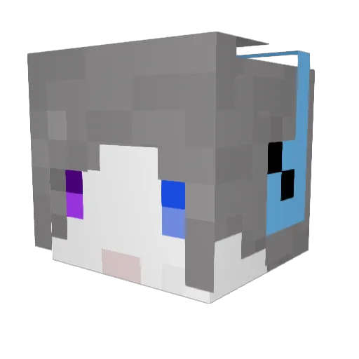 AmiRioo Minecraft avatar head, 3D render