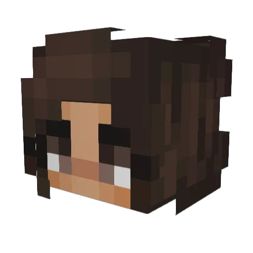 Amicable Minecraft avatar head, 3D render