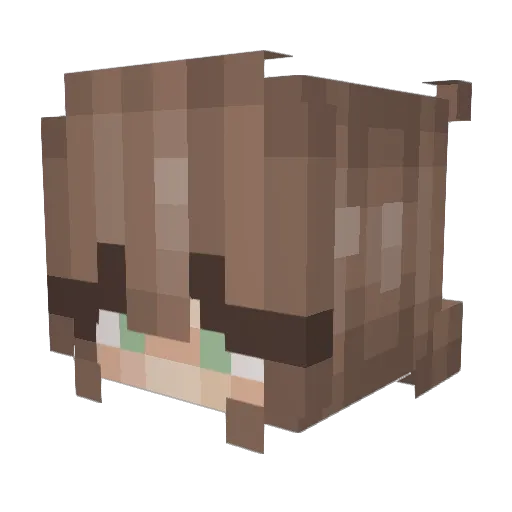 Amiciax Minecraft avatar head, 3D render