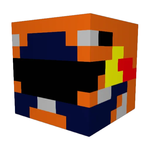 Amidz Minecraft avatar head, 3D render