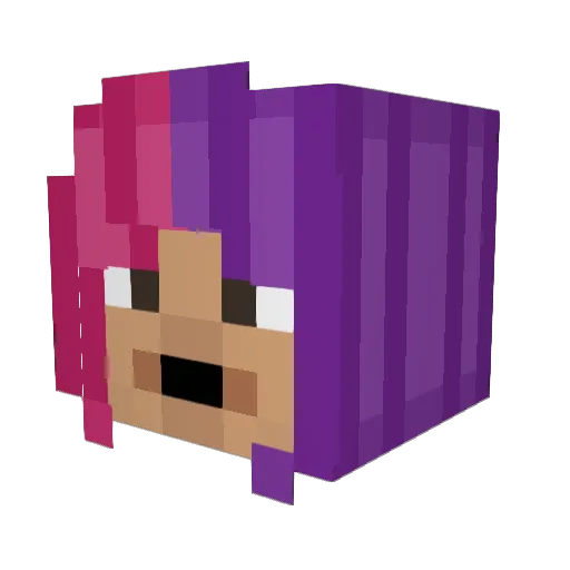 Amie_H Minecraft avatar head, 3D render