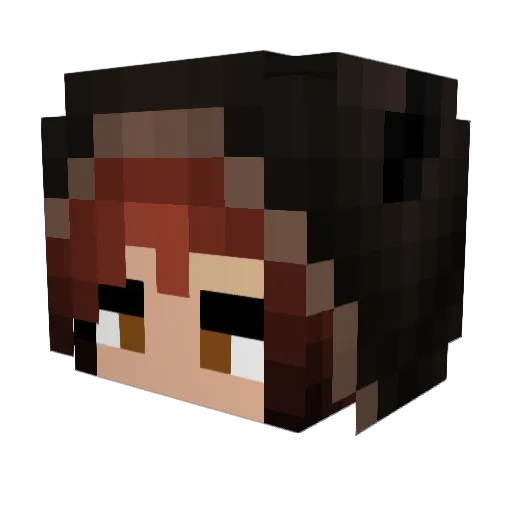 Amierty Minecraft avatar head, 3D render