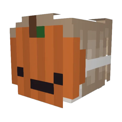 Amifog Minecraft avatar head, 3D render