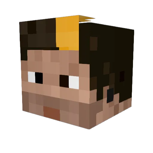 AmigoKebab00 Minecraft avatar head, 3D render