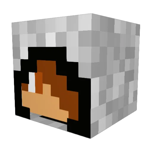 Amigosfire Minecraft avatar head, 3D render