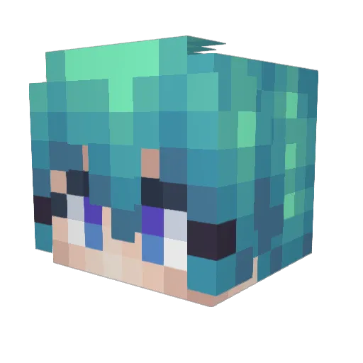 AmiiboCollector Minecraft avatar head, 3D render