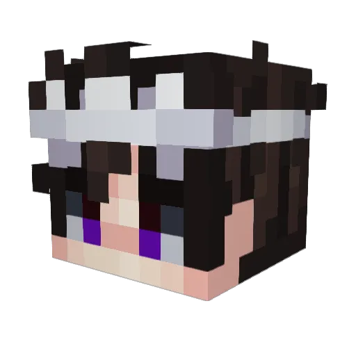 Amildo Minecraft avatar head, 3D render