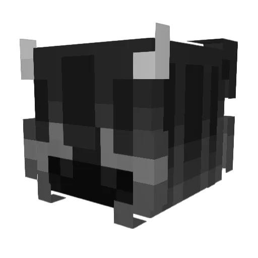 Amimafox Minecraft avatar head, 3D render